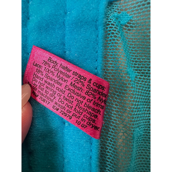 Y2K Victoria’s Secret Bustier Top 36C Blue Plaid Lace Corset - Picture 7 of 8